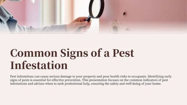 Signs of an Infestation: Early Detection Saves Money