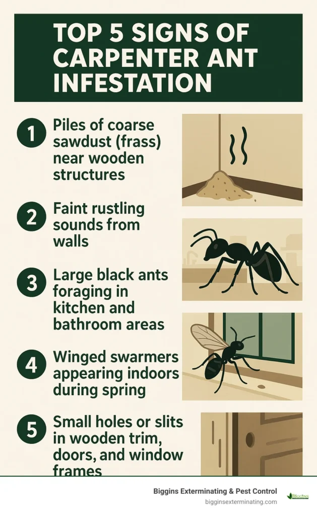 Signs of Carpenter Ant Infestation