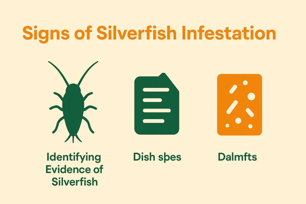 Signs of silverfish infestation