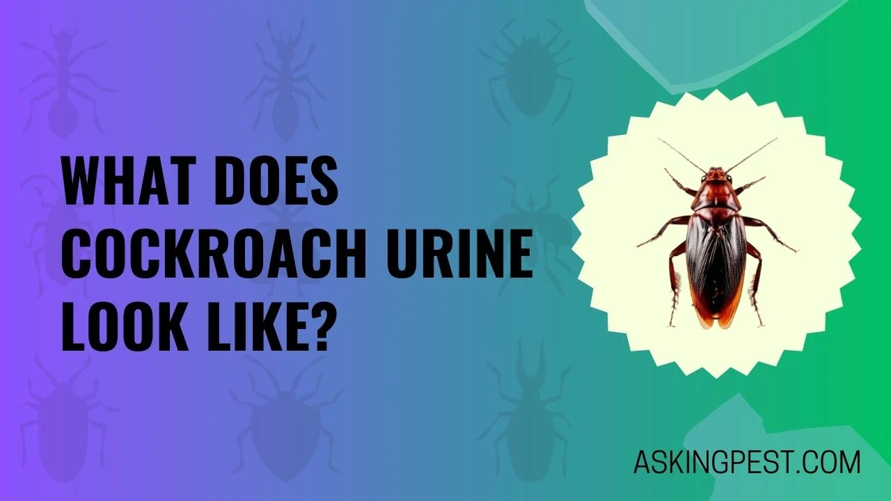 what does cockroach urine look like